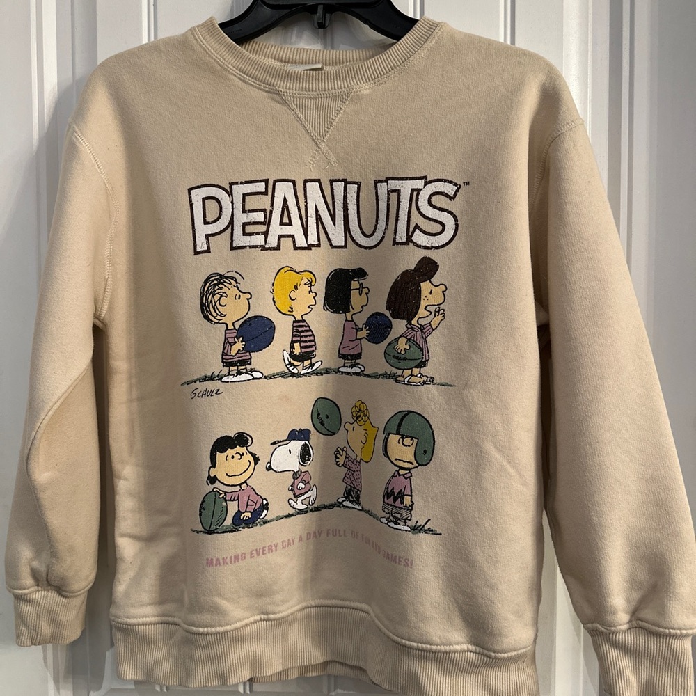 Zara Tan Peanuts Kids Sweater